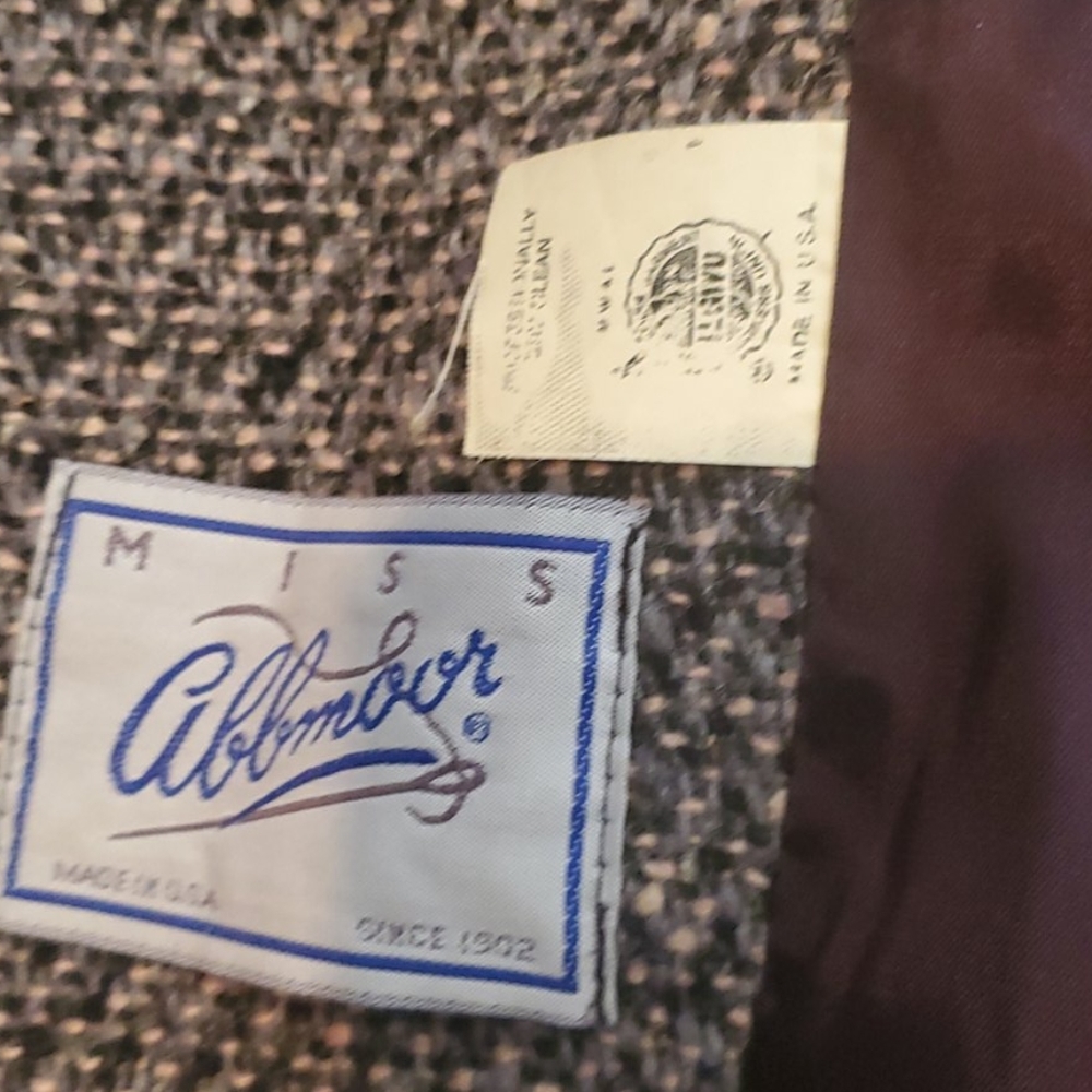 Miss Abbmoor vi tage long tweed coat USA - Picture 3 of 8